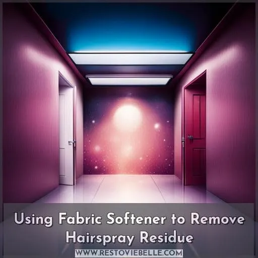 Using Fabric Softener to Remove Hairspray Residue