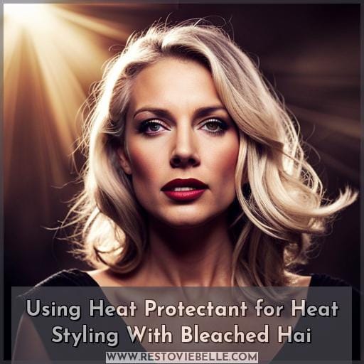 Using Heat Protectant for Heat Styling With Bleached Hai
