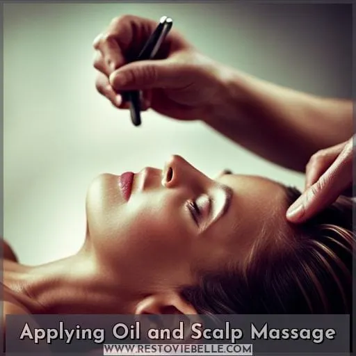 Applying Oil and Scalp Massage