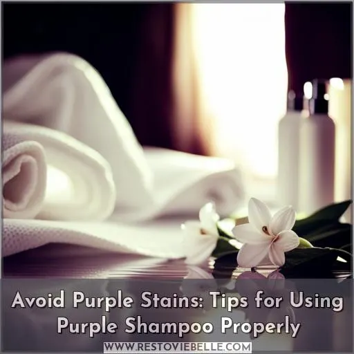 avoid purple stains purple shampoo