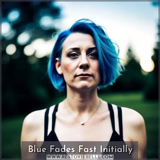 Blue Fades Fast Initially