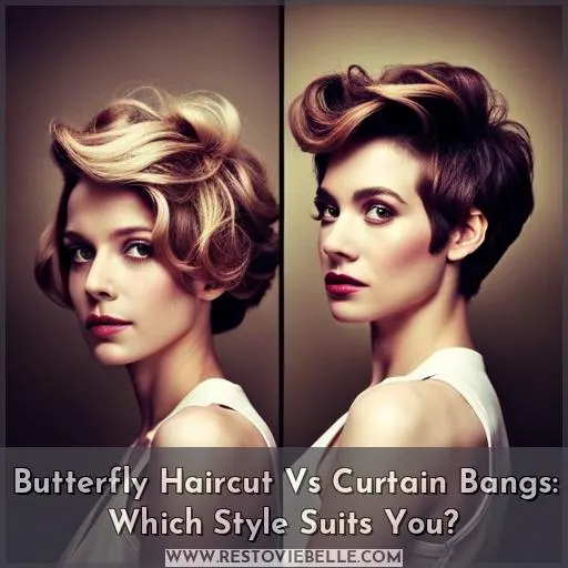 butterfly haircut vs curtain bangs