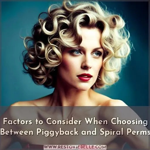 Factors to Consider When Choosing Between Piggyback and Spiral Perms