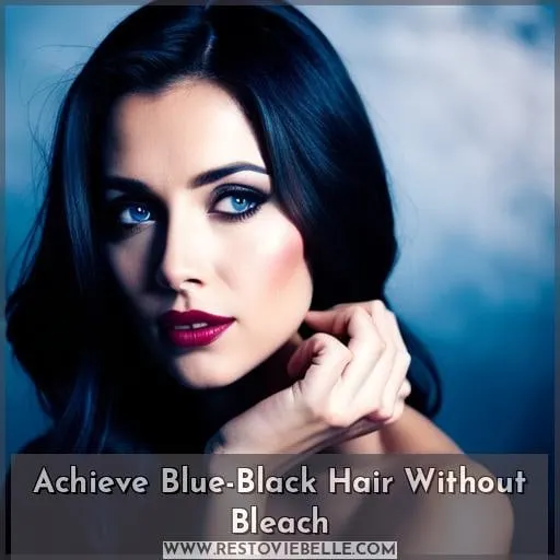 get black hair with blue tint without bleach