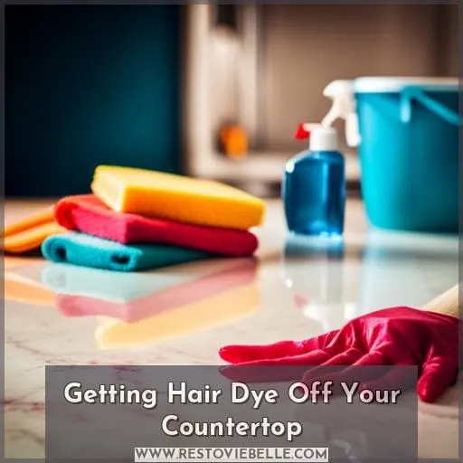 Getting Hair Dye Off Your Countertop