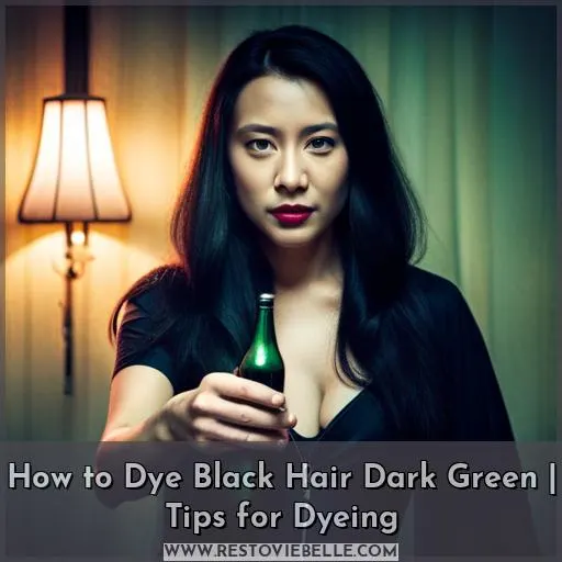 how to dye black hair into dark green