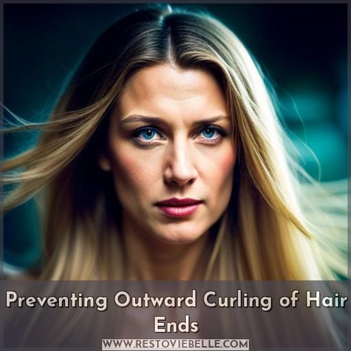 Preventing Outward Curling of Hair Ends