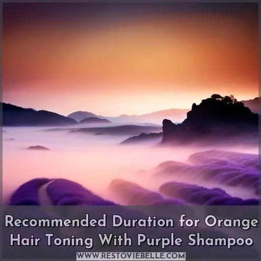 Recommended Duration for Orange Hair Toning With Purple Shampoo