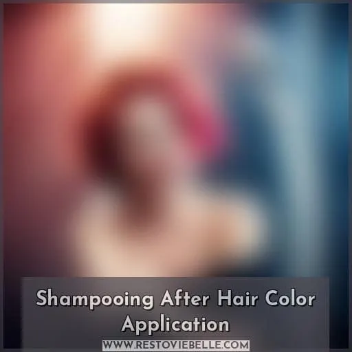 Shampooing After Hair Color Application