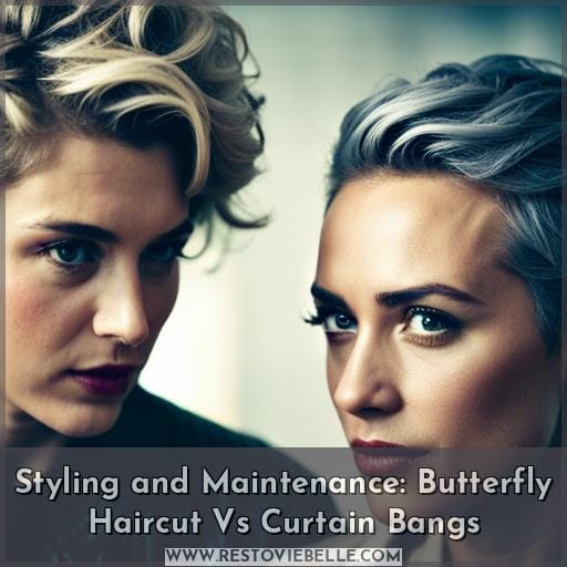 Styling and Maintenance: Butterfly Haircut Vs Curtain Bangs