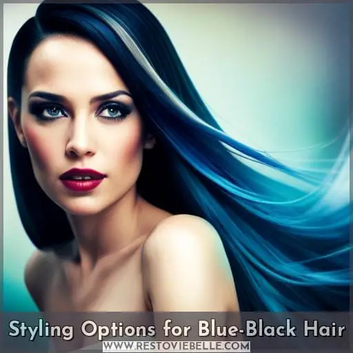 Styling Options for Blue-Black Hair