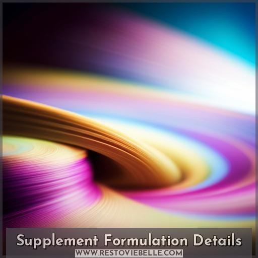 Supplement Formulation Details Supplement Formulation Details