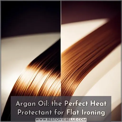 use argan oil before flat iron