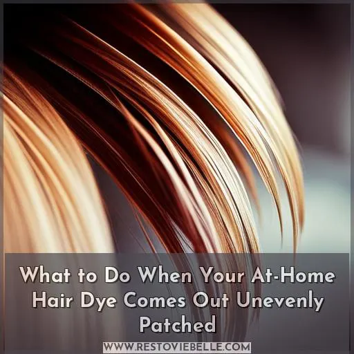 what to do if your hair dyed unevenly