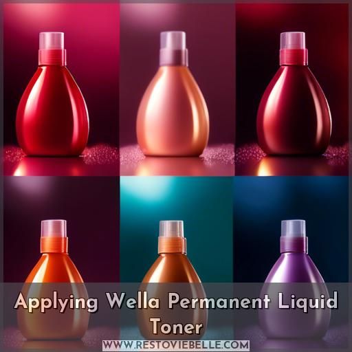 Applying Wella Permanent Liquid Toner
