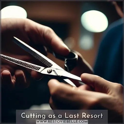 Cutting as a Last Resort