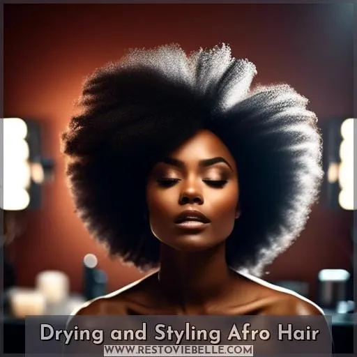 Drying and Styling Afro Hair