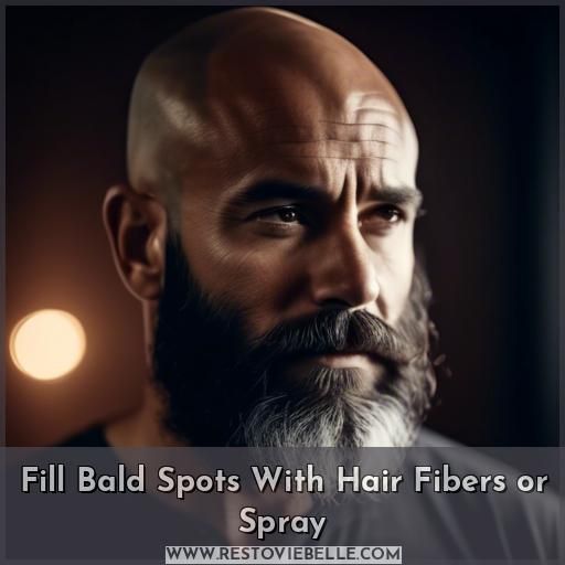 Fill Bald Spots With Hair Fibers or Spray