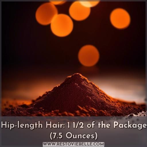 Hip-length Hair: 1 1/2 of the Package (7.5 Ounces)