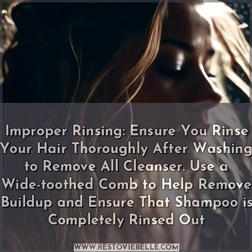 Improper Rinsing: Ensure You Rinse Your Hair Thoroughly After Washing to Remove All Cleanser. Use a Wide-toothed Comb to
