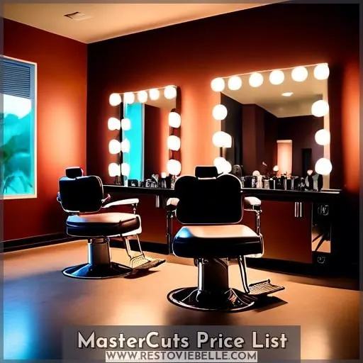 MasterCuts Price List