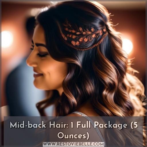 Mid-back Hair: 1 Full Package (5 Ounces)