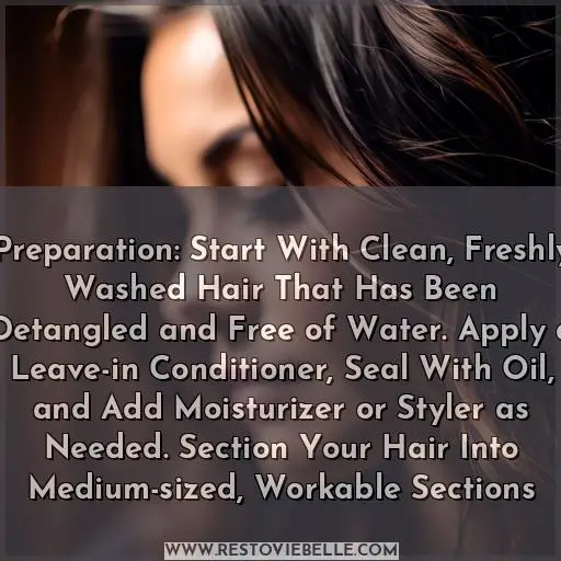 Preparation: Start With Clean, Freshly Washed Hair That Has Been Detangled and Free of Water. Apply a Leave-in