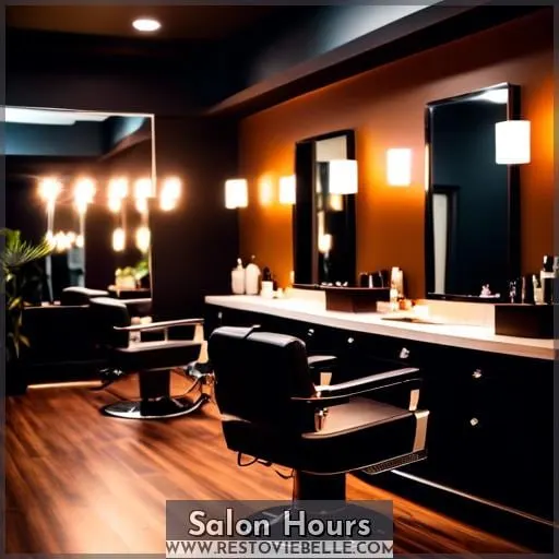 Salon Hours