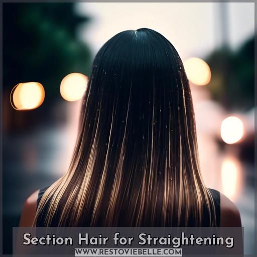 Section Hair for Straightening