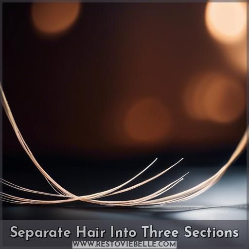 Separate Hair Into Three Sections