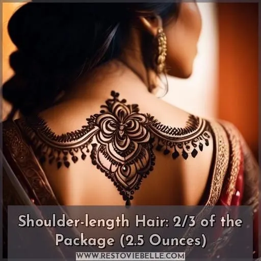 Shoulder-length Hair: 2/3 of the Package (2.5 Ounces)