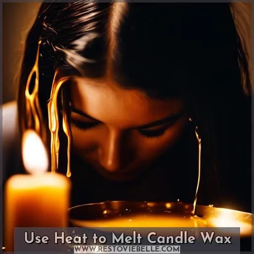 Use Heat to Melt Candle Wax