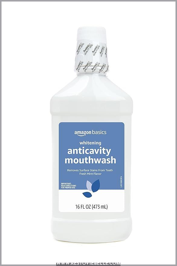 Amazon Basics Whitening Anticavity Mouthwash,