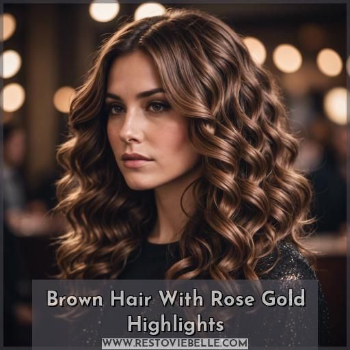 Brown Hair With Rose Gold Highlights