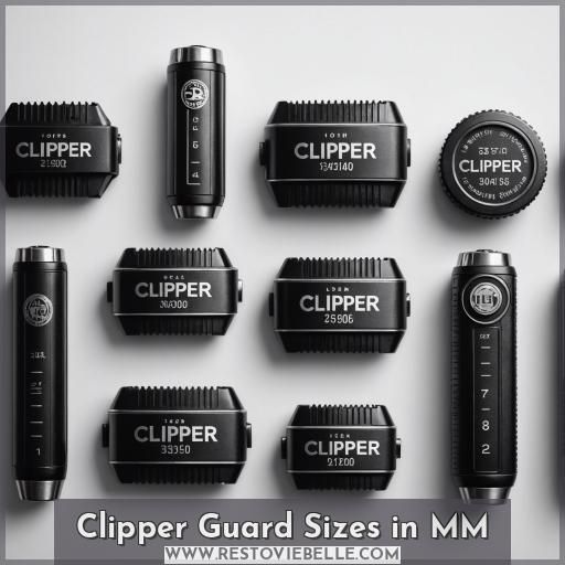 Clipper Guard Sizes in MM