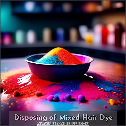 Disposing of Mixed Hair Dye