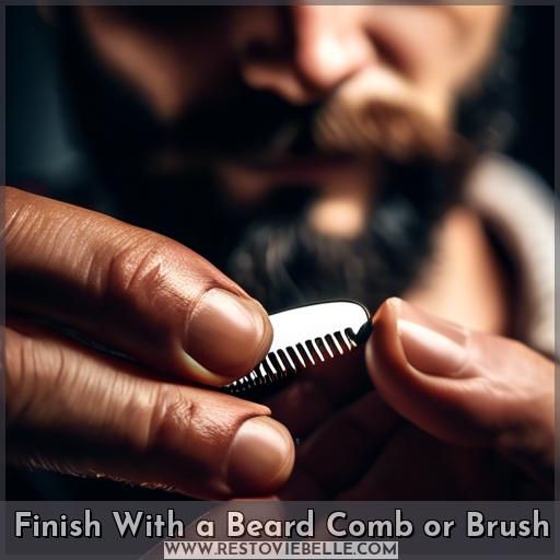 Finish With a Beard Comb or Brush