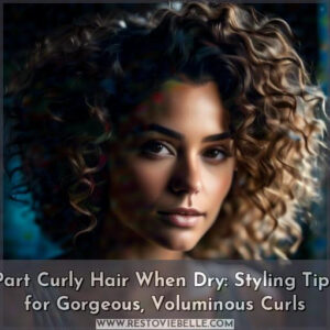 how to part curly hair when dry