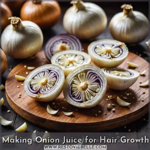 Making Onion Juice for Hair Growth