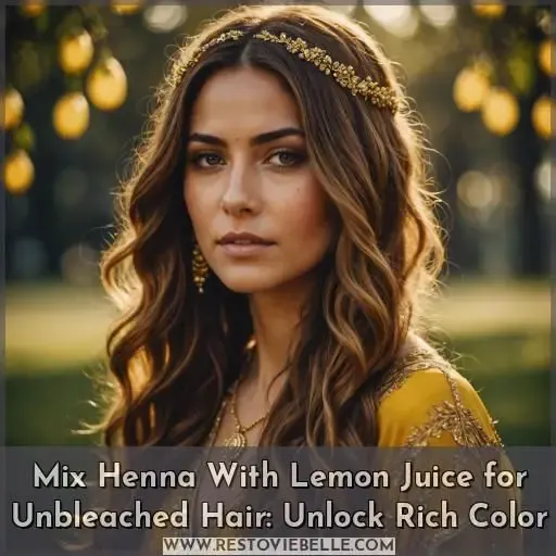 mix henna with lemon juice for unbleached hair