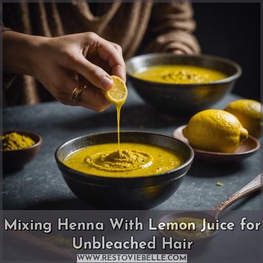 Mixing Henna With Lemon Juice for Unbleached Hair