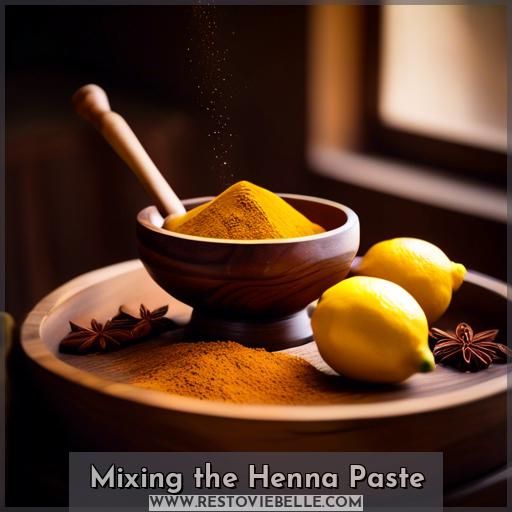 Mixing the Henna Paste