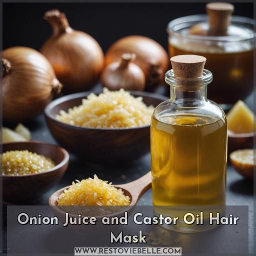 Onion Juice and Castor Oil Hair Mask