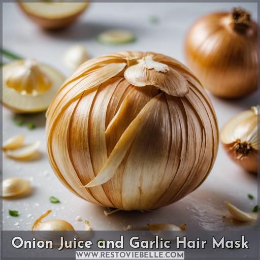 Onion Juice and Garlic Hair Mask Onion Juice and Garlic Hair Mask