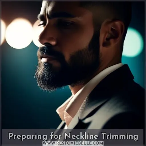 Preparing for Neckline Trimming