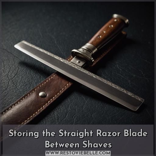 Storing the Straight Razor Blade Between Shaves