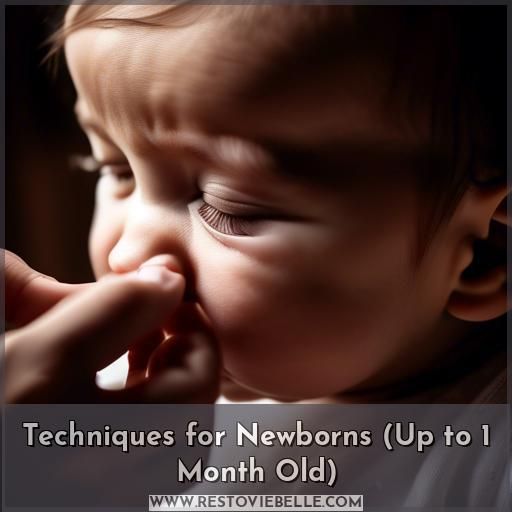 Techniques for Newborns (Up to 1 Month Old)