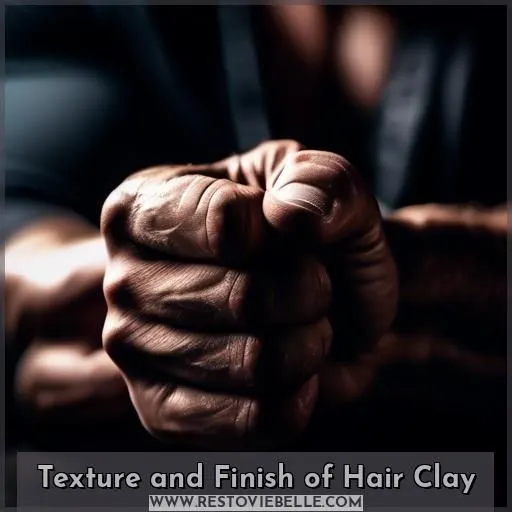 Texture and Finish of Hair Clay