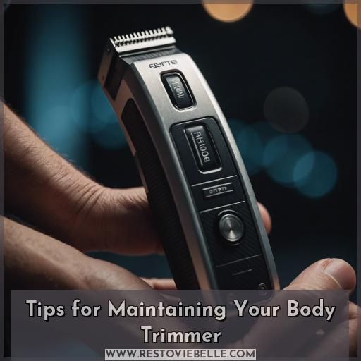 Tips for Maintaining Your Body Trimmer