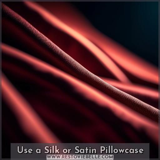 Use a Silk or Satin Pillowcase